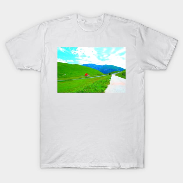 View at Villa Lucio near Bolognola T-Shirt by KristinaDrozd